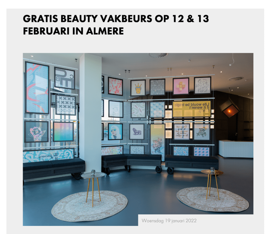 Aankondiging Beauty Cube Days 2022 in de Beautysalon